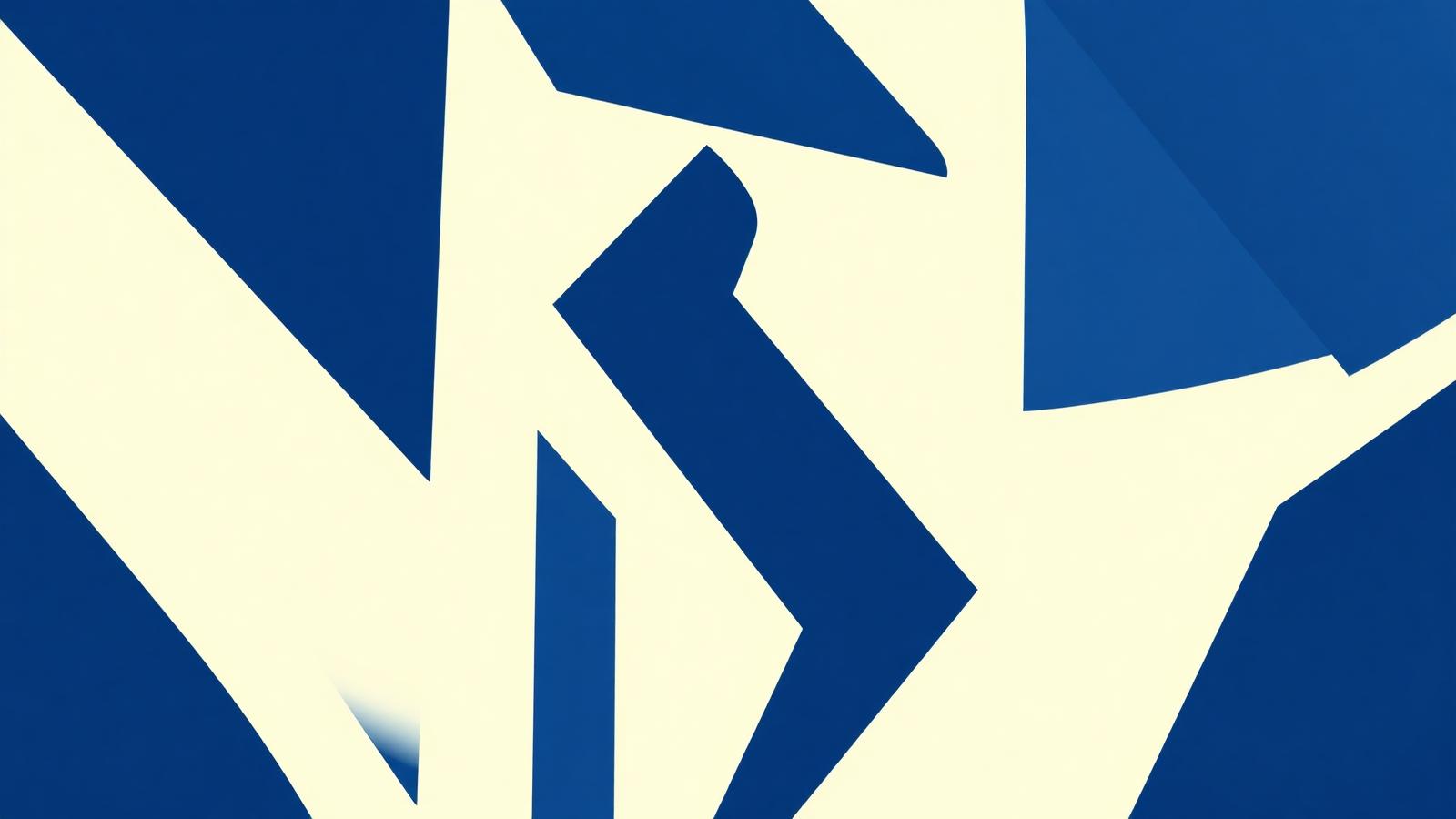 Abstract navy shapes representing muscle fiber strength