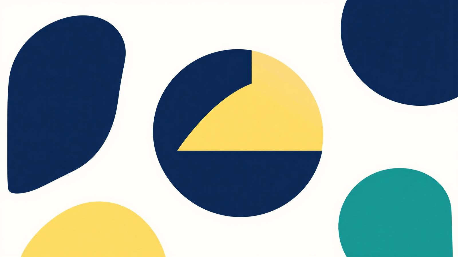 Abstract plate divided into geometric portions