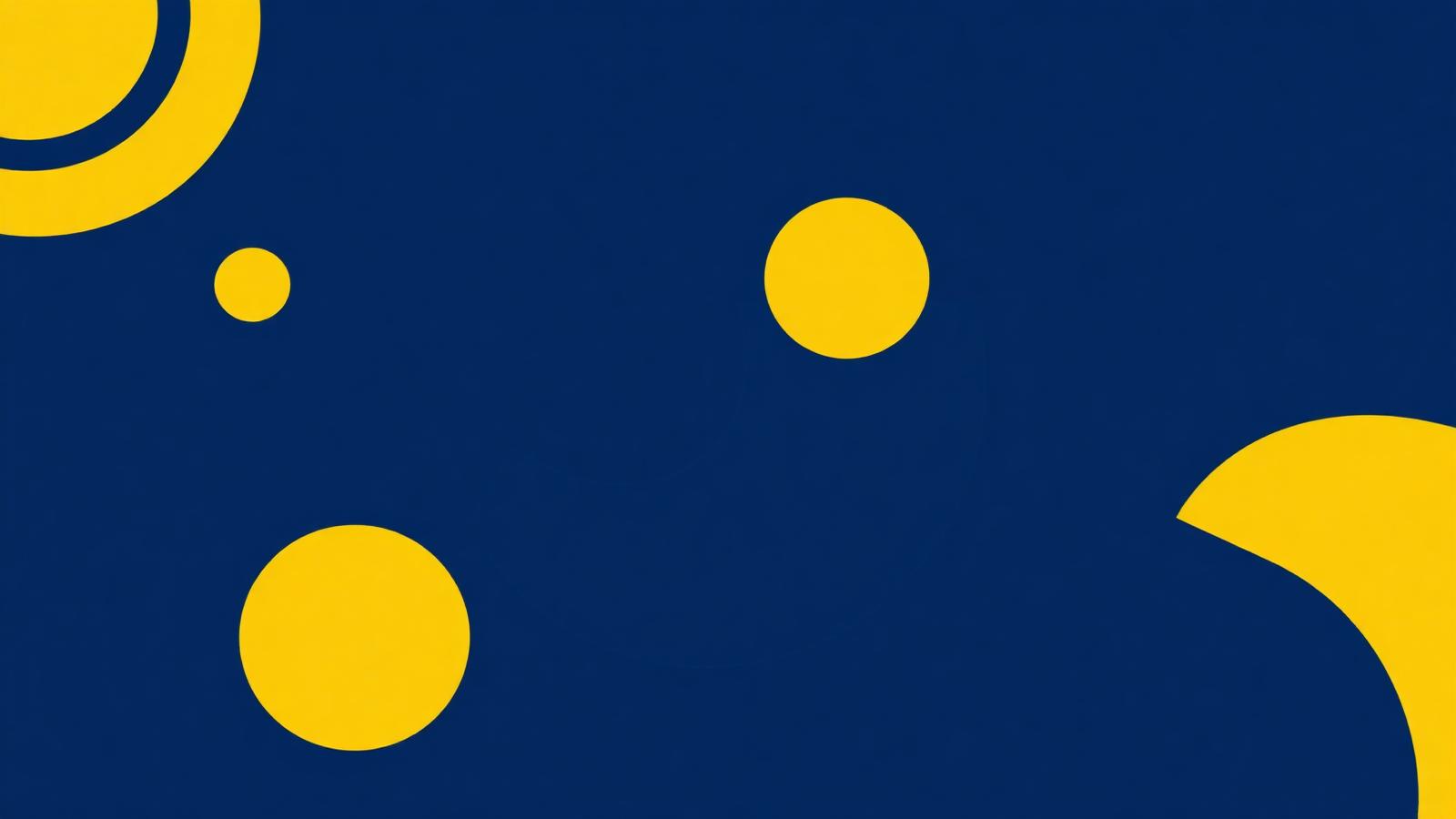Abstract navy background with soft yellow circular shapes